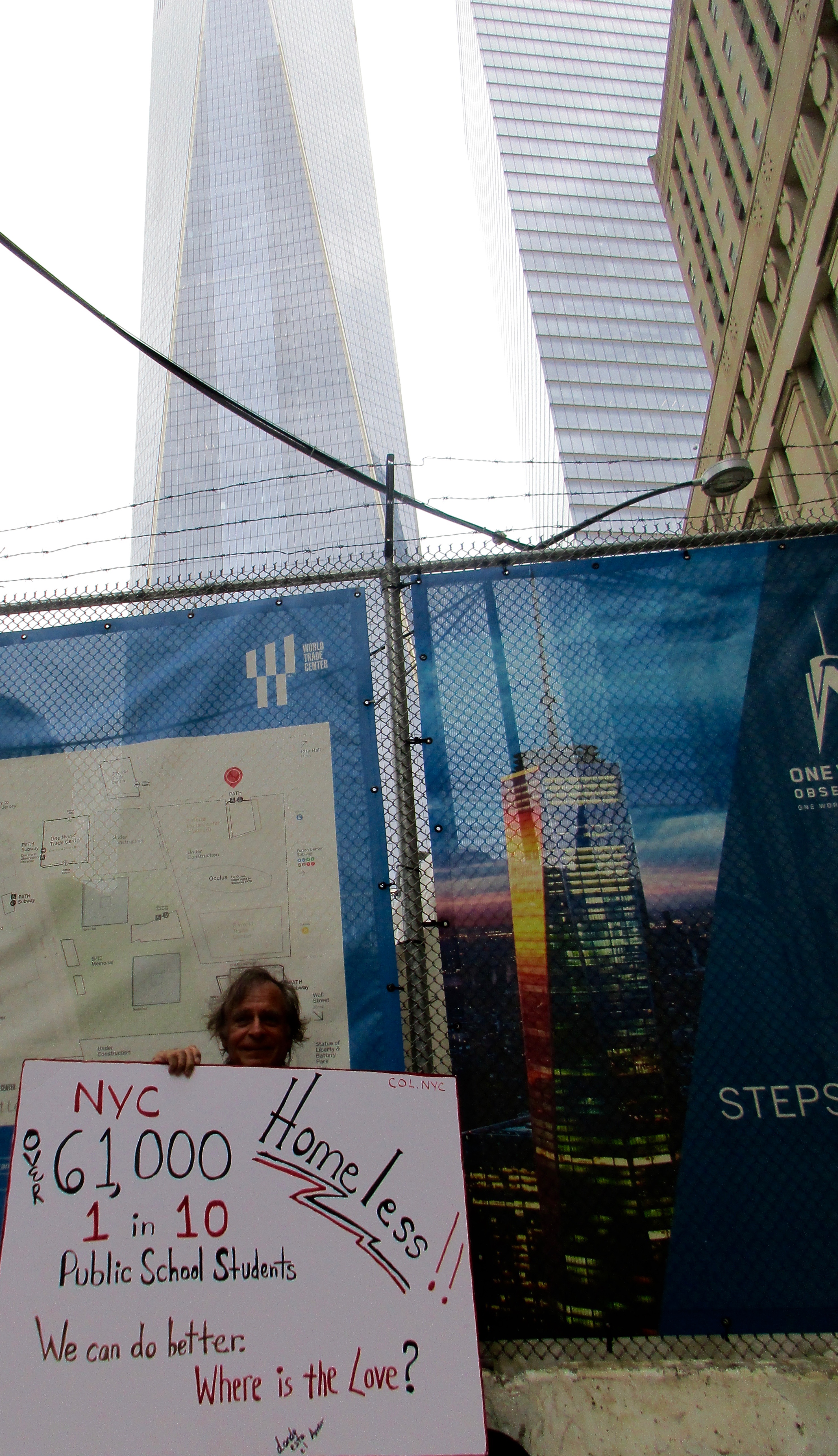 Tony Bellizzi Homelessness Project - 9/11 Memorial, Manhattan