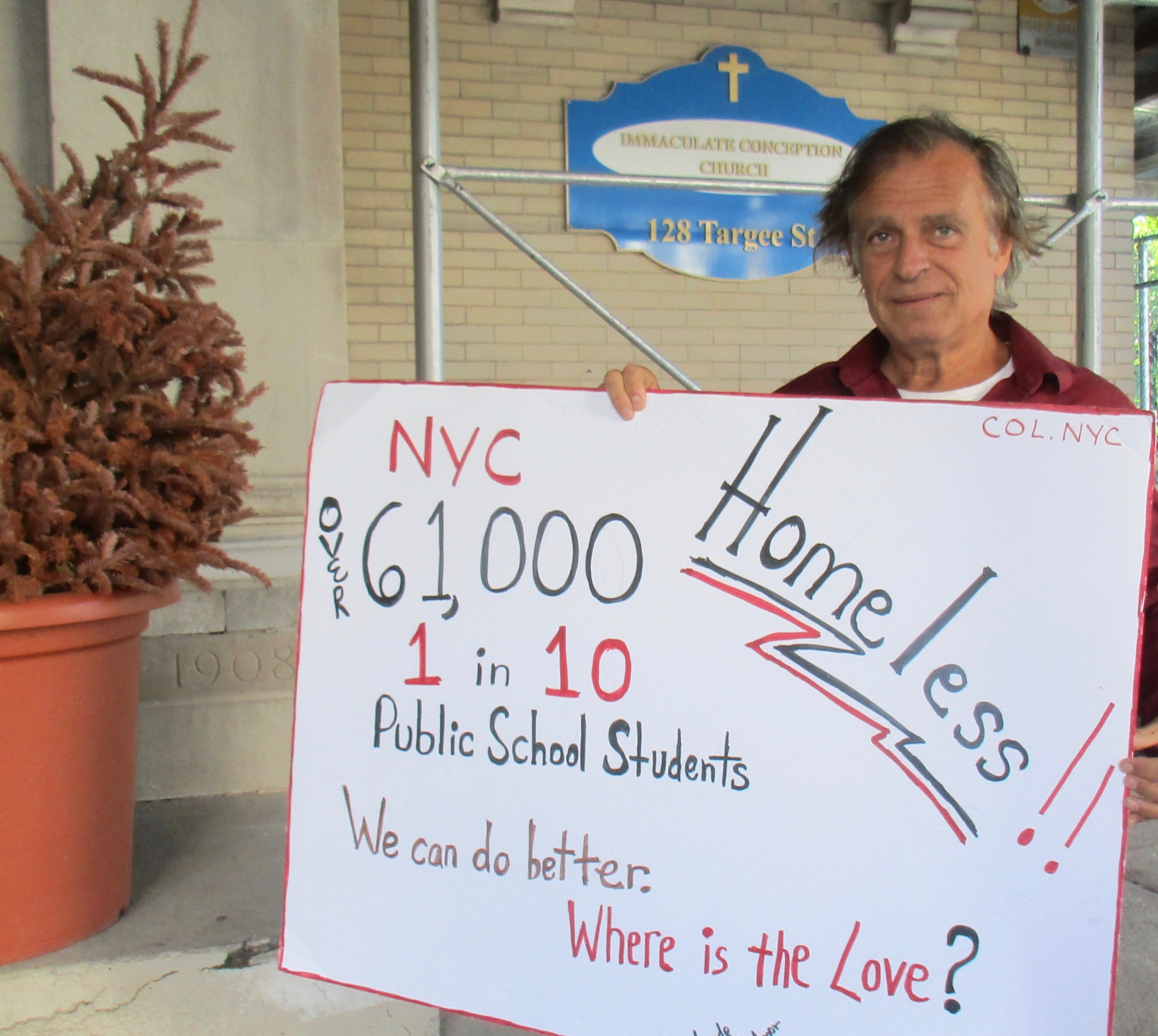 Tony Bellizzi Homelessness Project - Immaculate Conception Church, Staten Island