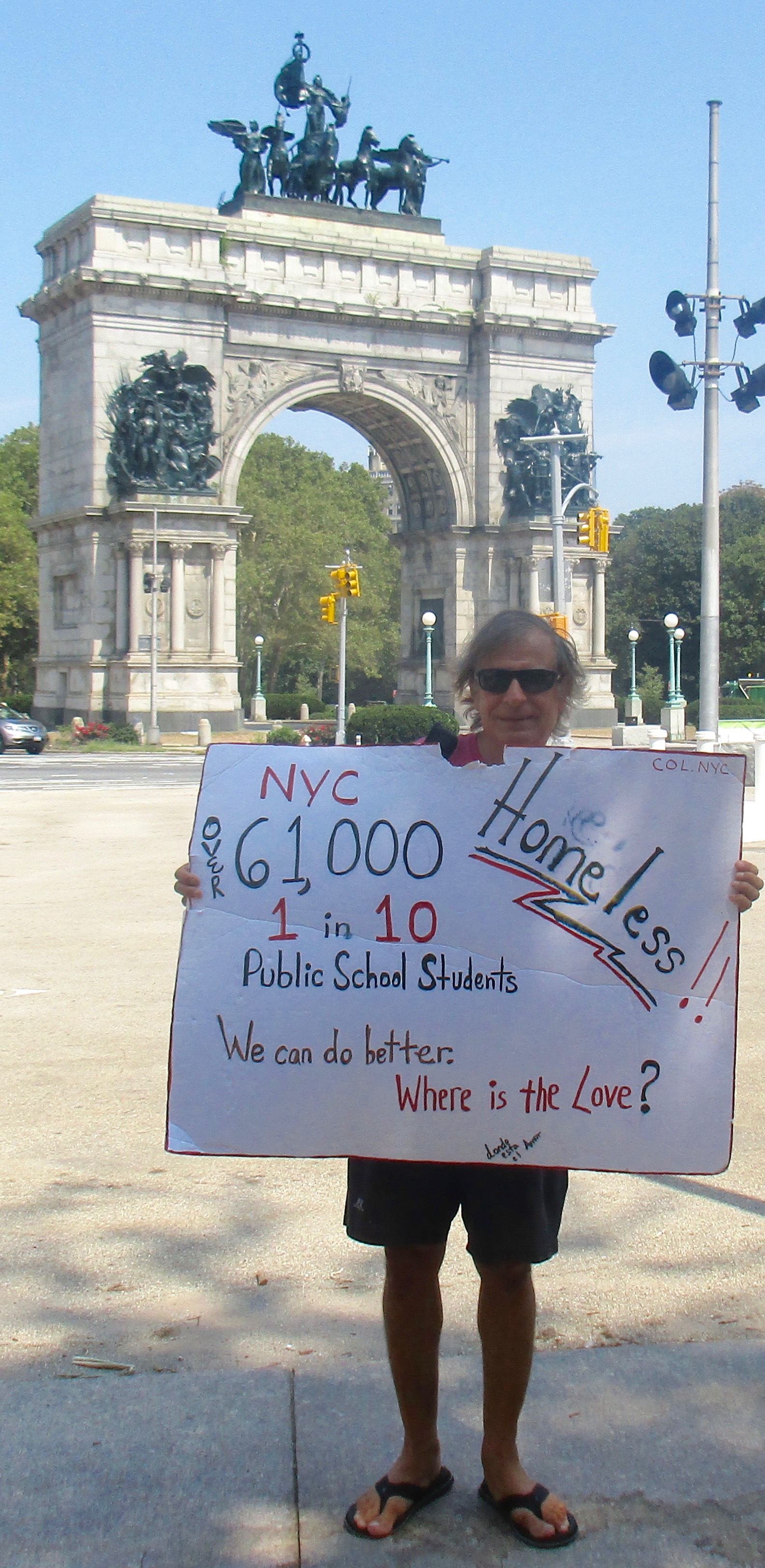 Tony Bellizzi Homelessness Project - Soldiers and Sailors Memorial Arch - Prospect Park, Brooklyn